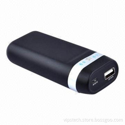 4,400mAh Portable Power Station with LED Torch, Shaver Shape, Used for iPhone/iPad and Mobile Phone